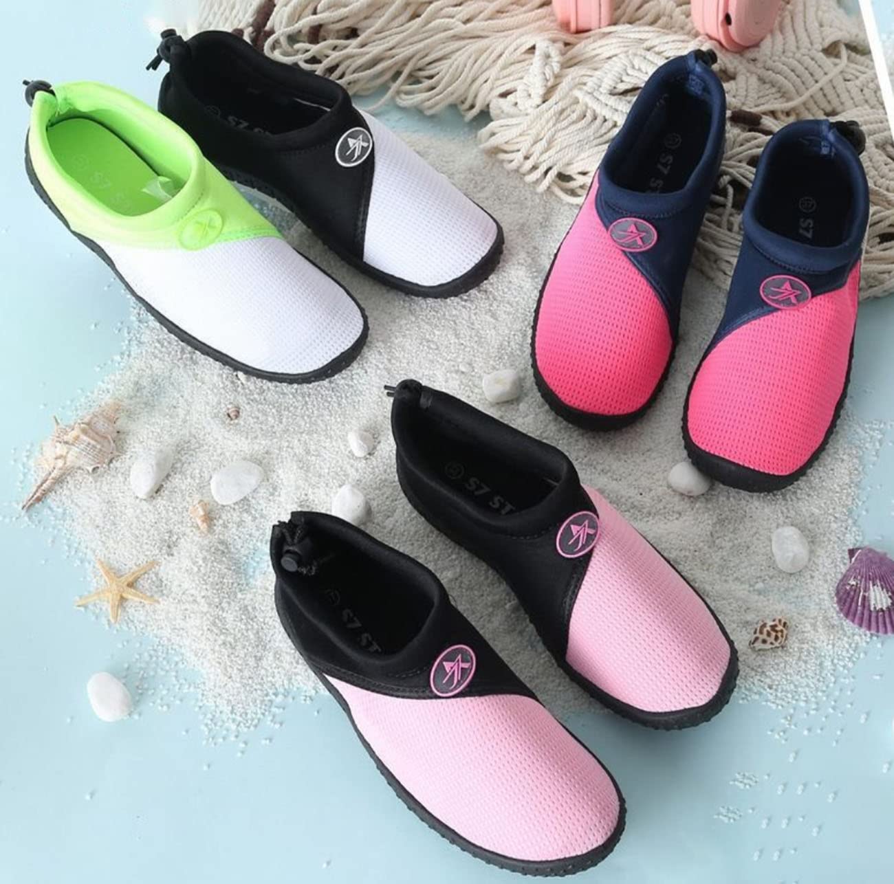 Zapatos de Agua, Zapatillas para Buceo Snorkel Surf Piscina Playa Vela Mar Río Aqua Cycling Deportes Acuáticos, Calzado de Natación Escarpines para Hombre Mujer Unisex