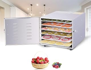 CO-Z Essiccatore Frutta e Verdura 600W 35L Essiccatore Alimentare Essiccatori per Alimenti in Acciaio Inxo Professionale con 6 Cuscinetti in Silicone