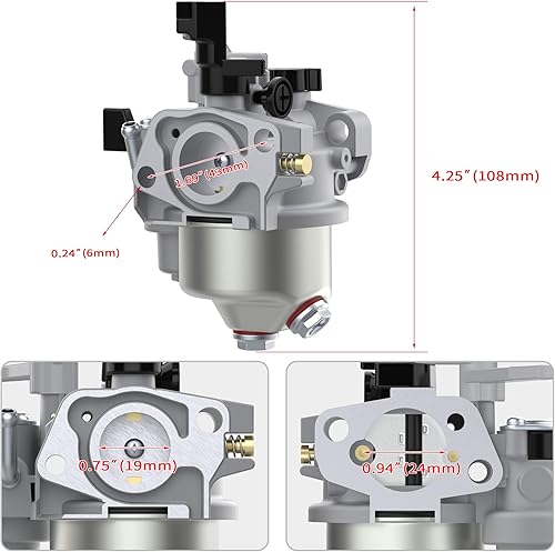 Miniatura 2 de RUTU Carburador GX160 con juego de juntas de repuesto para Powersports CT200U KT196 196cc 5.5HP 6.5HP OHV Engine Go Kart Carb