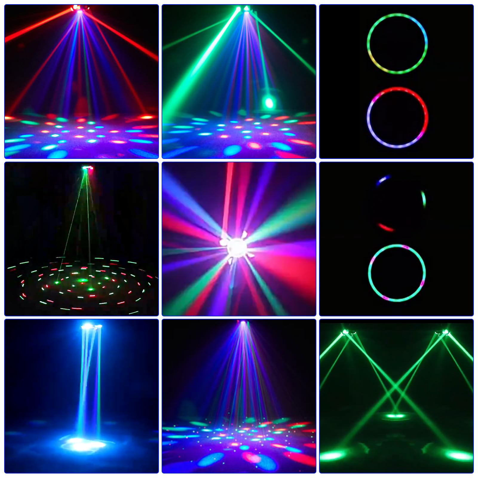 Moving Head Bühnenlicht, LED-DJ-Lichter mit DMX512-Controller, Soundaktivierung, 4 Stück 12 W RGBW-LED-Perlen, Dimmer-Stroboskopeffekt