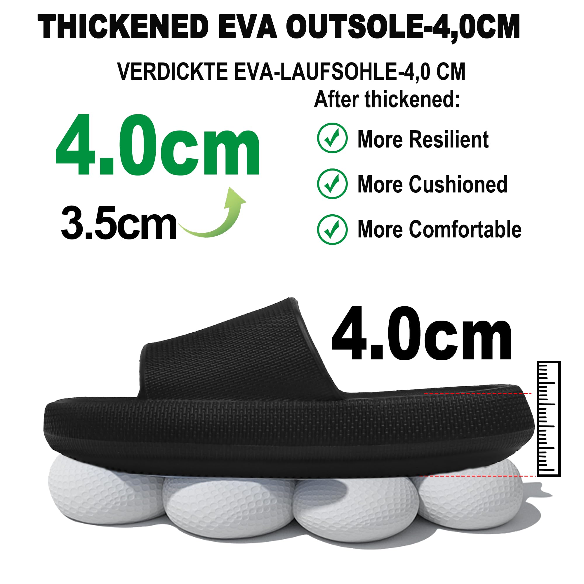 Geweo Ciabatte Nuvola Donna Uomo Comode Pantofole da Casa EVA Super Morbide Ciabatte Piscina Doccia Antiscivolo Slippers Asciugatura Rapida Sandali da Mare con Fibbie Regolabili Unisex