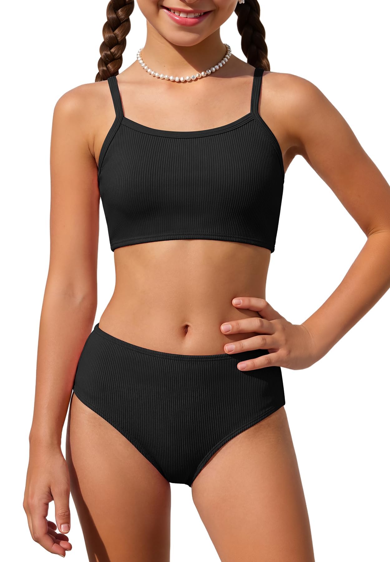 Zando 2 Piece Ribbed Swimsuit
