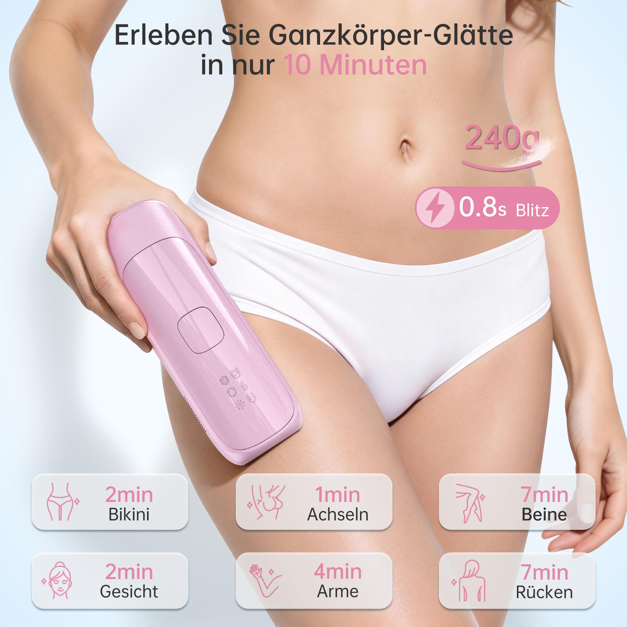 IPL Geräte Haarentfernung mit Saphir-Kühlfunktion：Laser Haarentfernung mit 3 Erweiterte Modi, 300,000 Blitze, Zu Hause Dauerhafte Haarentfernung für Frauen, Männer, Achseln, Beine, Körper