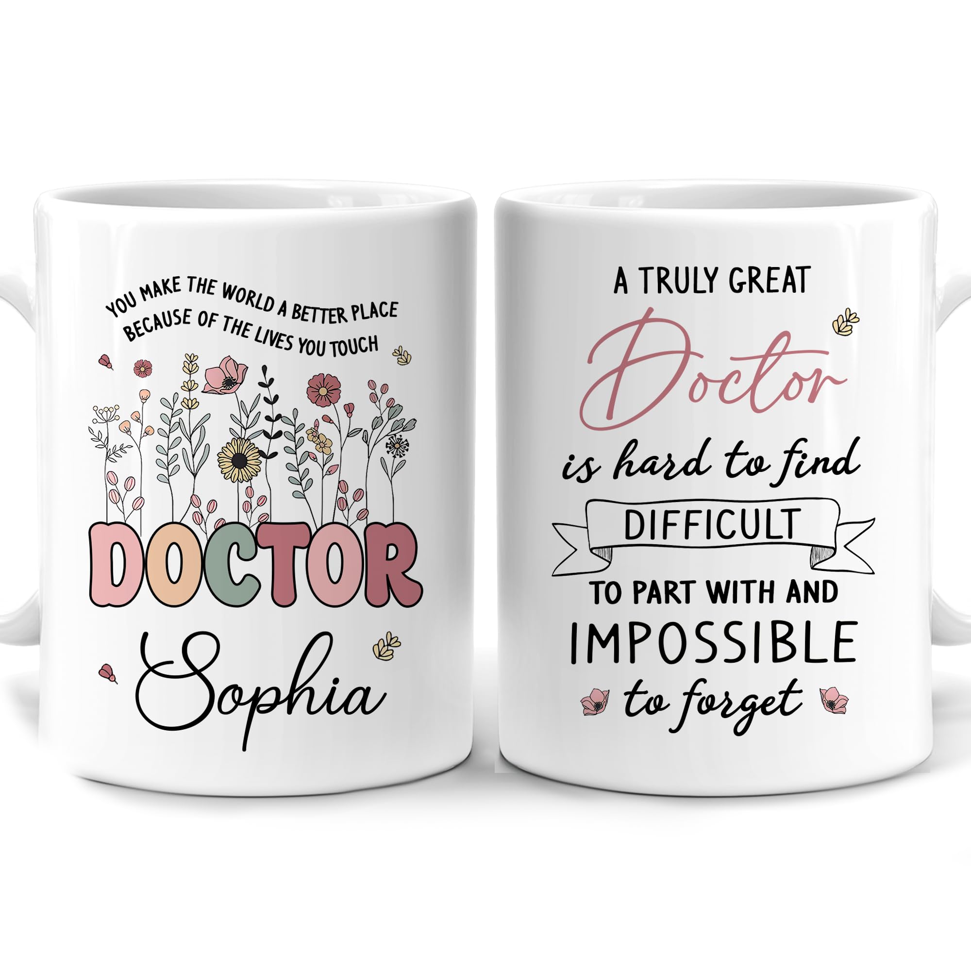 Hyturtle Personalized Doctor Mug - Surgeon Gift - Doctor Day Appreciation - Retirement & Graduation Gift - Custom Coffee Cup Ceramic 11 15oz