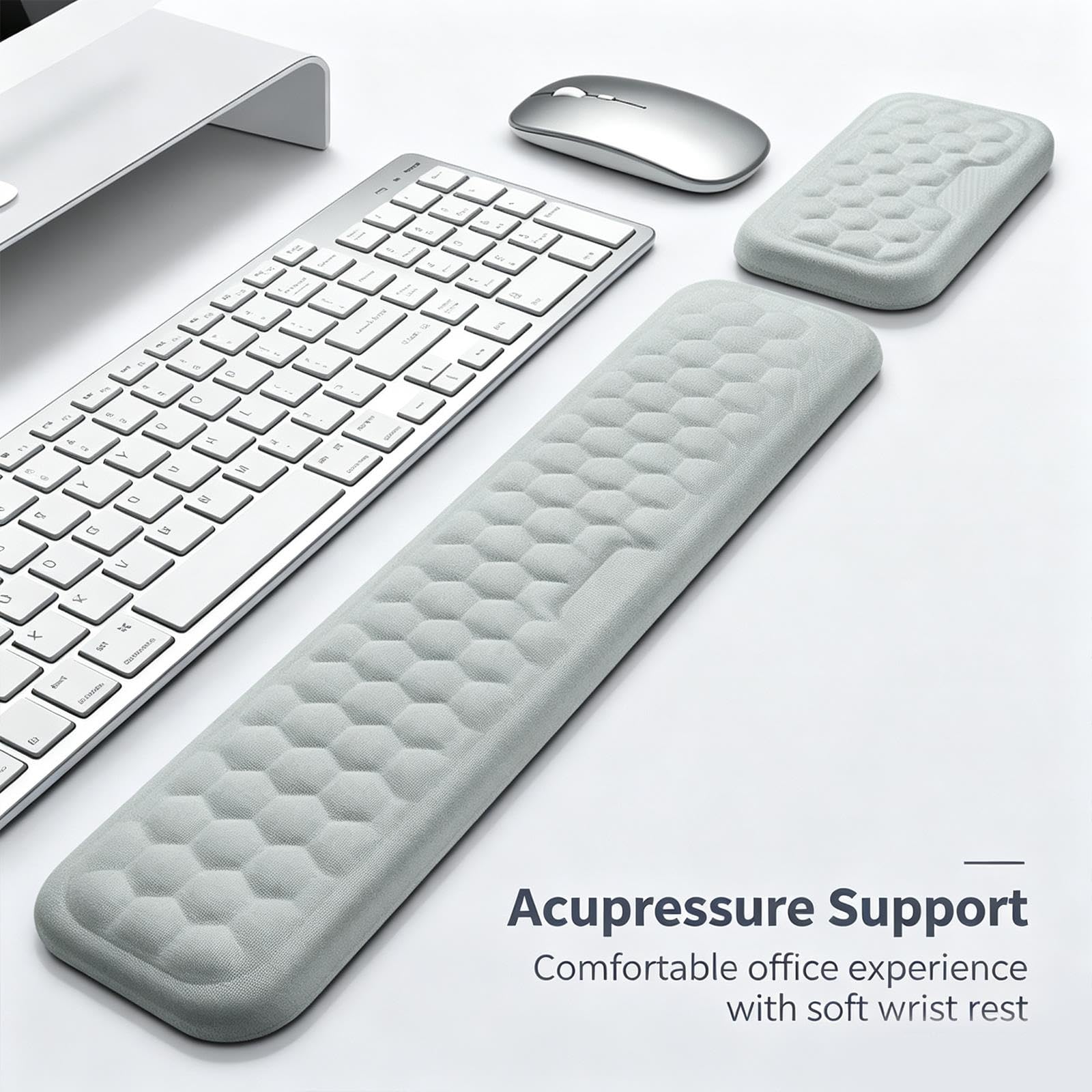 Poggiapolsi in memory foam for tastiera, mouse, poggiapolsi for mouse