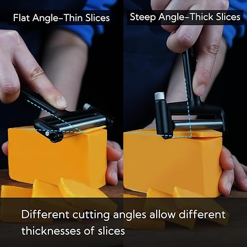 Miniatura 4 de KITCHENDAO Cortador de queso de alambre reemplazable, cables 50% más fuertes con mecanismo de fijación de alambre de 2 generación, cortador de queso