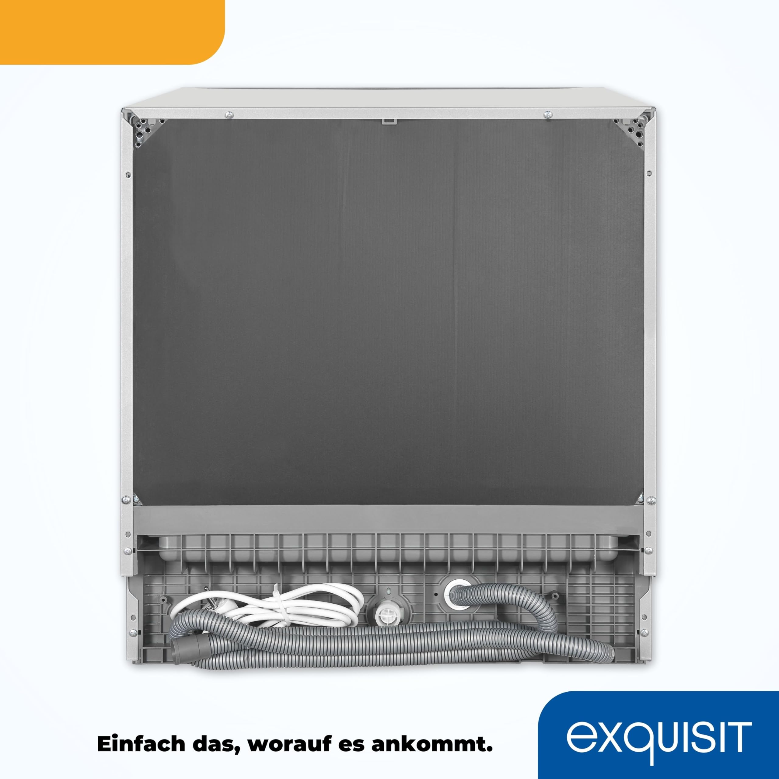 Exquisit Zmywarka stołowa GSP508-030D srebrna | zmywarka 55 cm wolnostojąca | mała zmywarka do naczyń 8 rozmiarów | zmywarka stołowa wyświetlacz LED