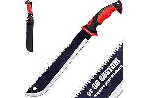 11-Inch Serrated Blade Machete with Nylon Sheath