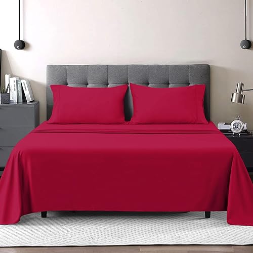 IR Imperial Rooms Juego de sábanas tamaño individual, sábanas y fundas de almohada de hotel de lujo de 3 piezas, microfibra cepillada suave, color