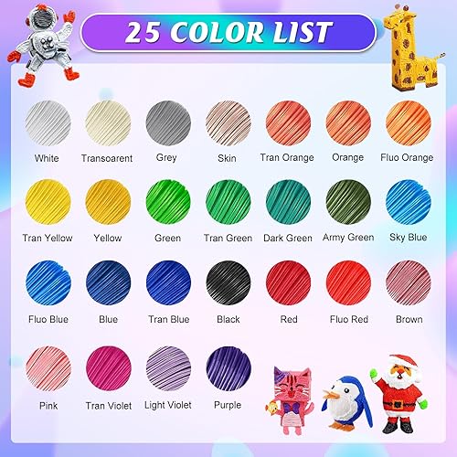 Miniatura 2 de Filamento de impresión 3D de 25 colores 10M