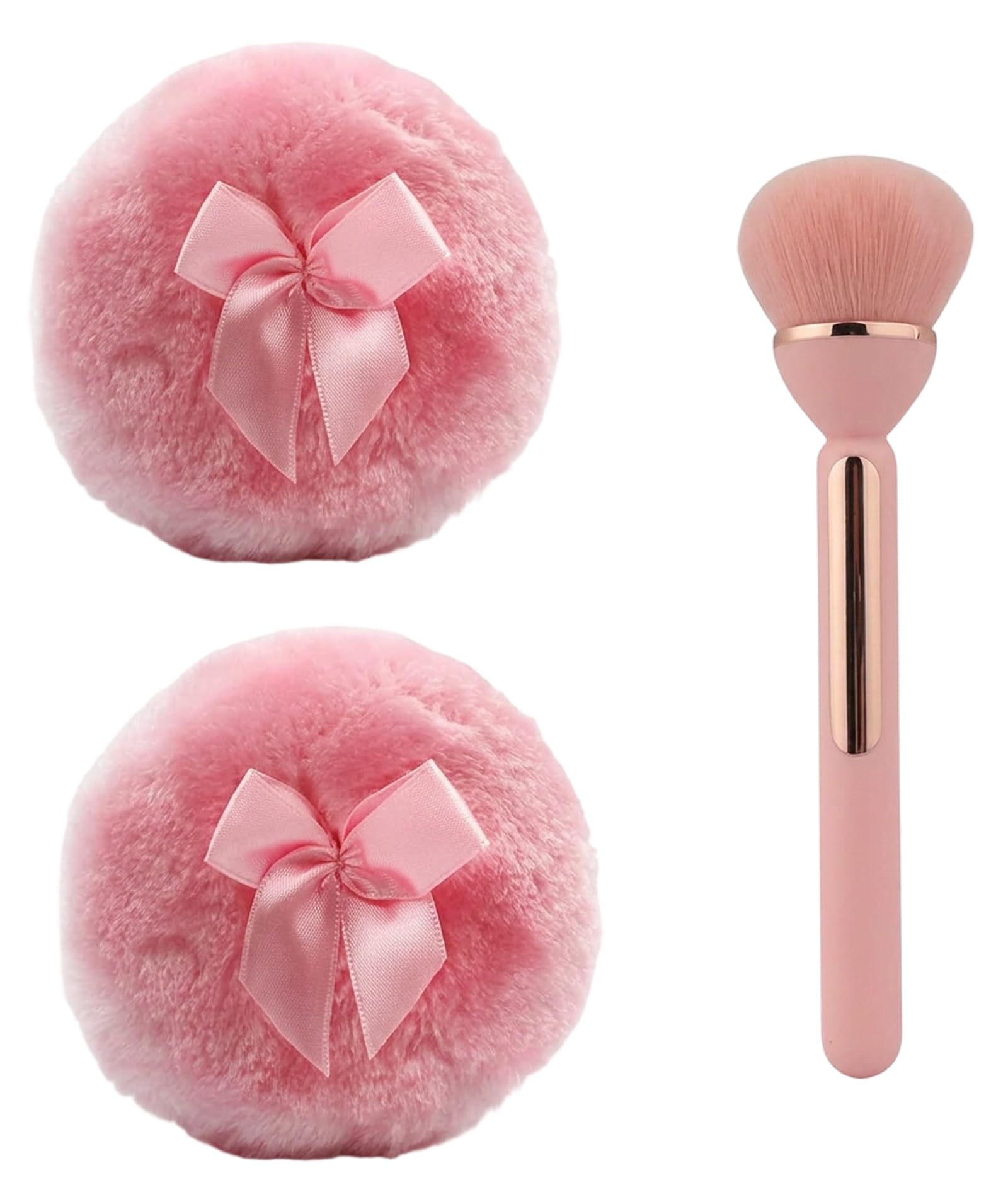 3PCS Large Powder Puff for Women, Pink Bow Powder Puff Set, Soft Face Powder Applicator, Powder Puff for Men, Two Powder Puffs with Makeup Brush, Ideal for Daily Makeup Application, Powder Box with Puff for Women, Compact Travel-Friendly Design-image-39
