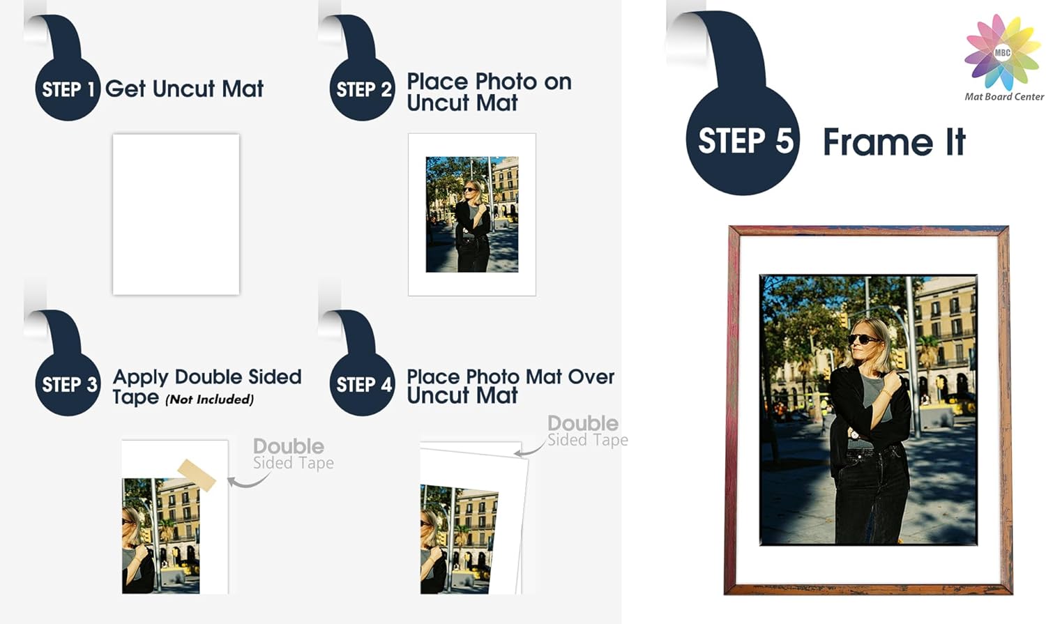 Mat Board Center, Pack of 50 6x8 White Uncut Mat Boards Backing Boards, 4-Ply Thickness, Great for Pictures, Frames, Crafts, Prints - Image 5