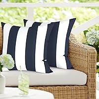 Vista 62 de Paquete de 2 almohadas lumbares impermeables para exteriores con rellenos, 12 x 20 pulgadas, almohada decorativa rectangular para patio, hogar