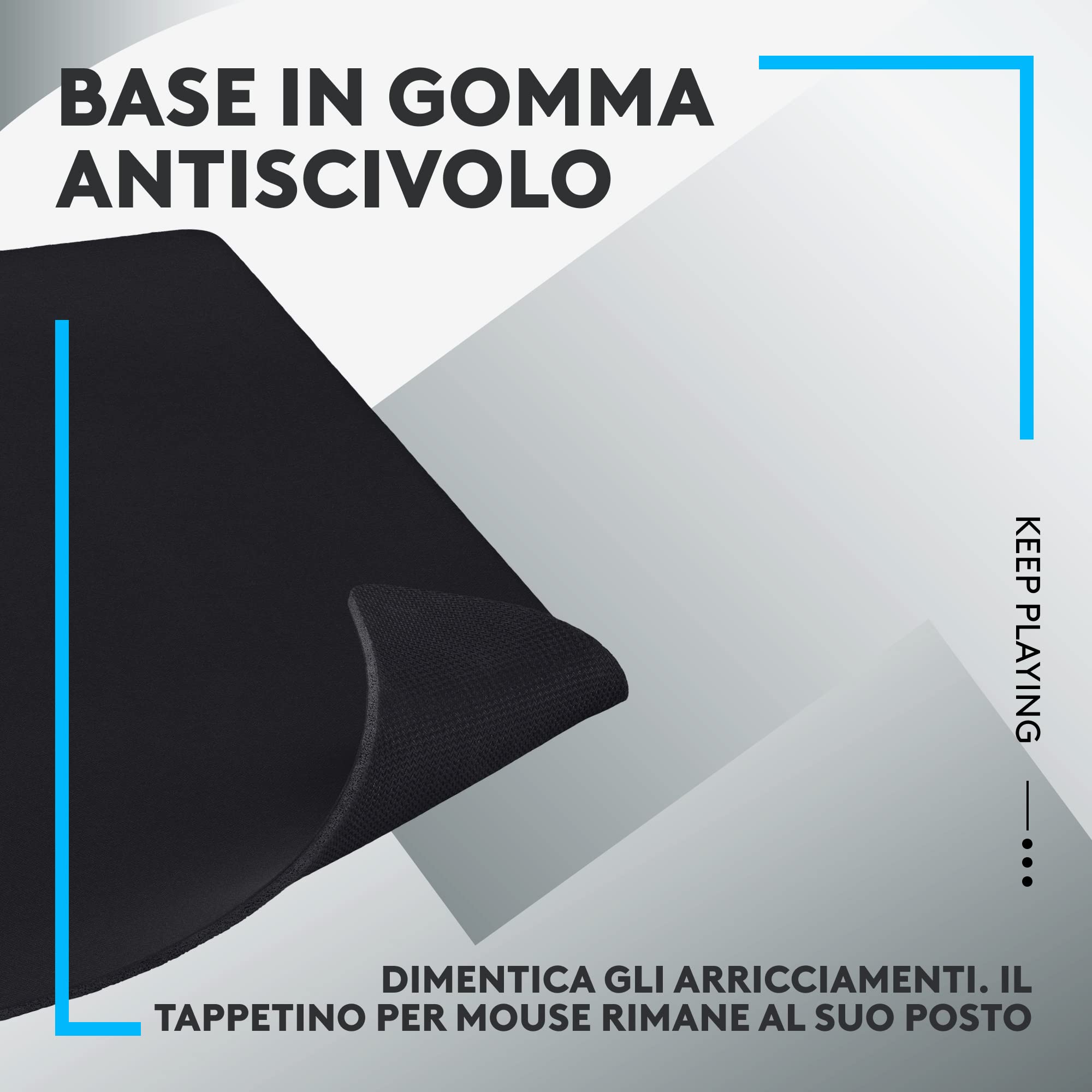Logitech G G640 Gaming Mouse Pad in Tessuto, Ottimizzato per i Sensori da Gioco, Attrito Moderato, Antiscivolo, Accessori da Gioco per Mac e PC, 460 x 400 x 3 mm