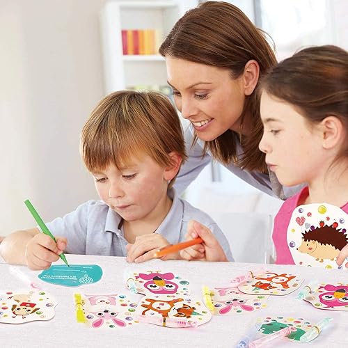 Miniatura 7 de Cartas de San Valentín para niños  32 mini varitas de burbujas + 32 cartas de San Valentín para niños, 8 lindos diseños de animales, para la