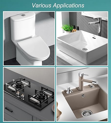 Miniatura 5 de Escobilla de inodoro de piedra pómez para limpiar la taza del inodoro con asa, almohadilla para limpieza de piedra pómez, paquete de 4