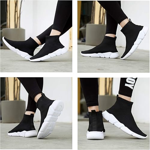 Vista 7 de Women's Slip On Socks Sneakers Walking Shoes Running Tennis Athletic Gym Workout Non Slip Athletic Fashion Sneakers