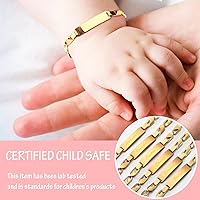 Vista 2 de Tina&Co Pulsera Personalizada con Nombre de Bebé Personalizada Chapada en Oro de 18K para Recién Nacidos a Niños Niña Niño Cumpleaños Regalo de Baby