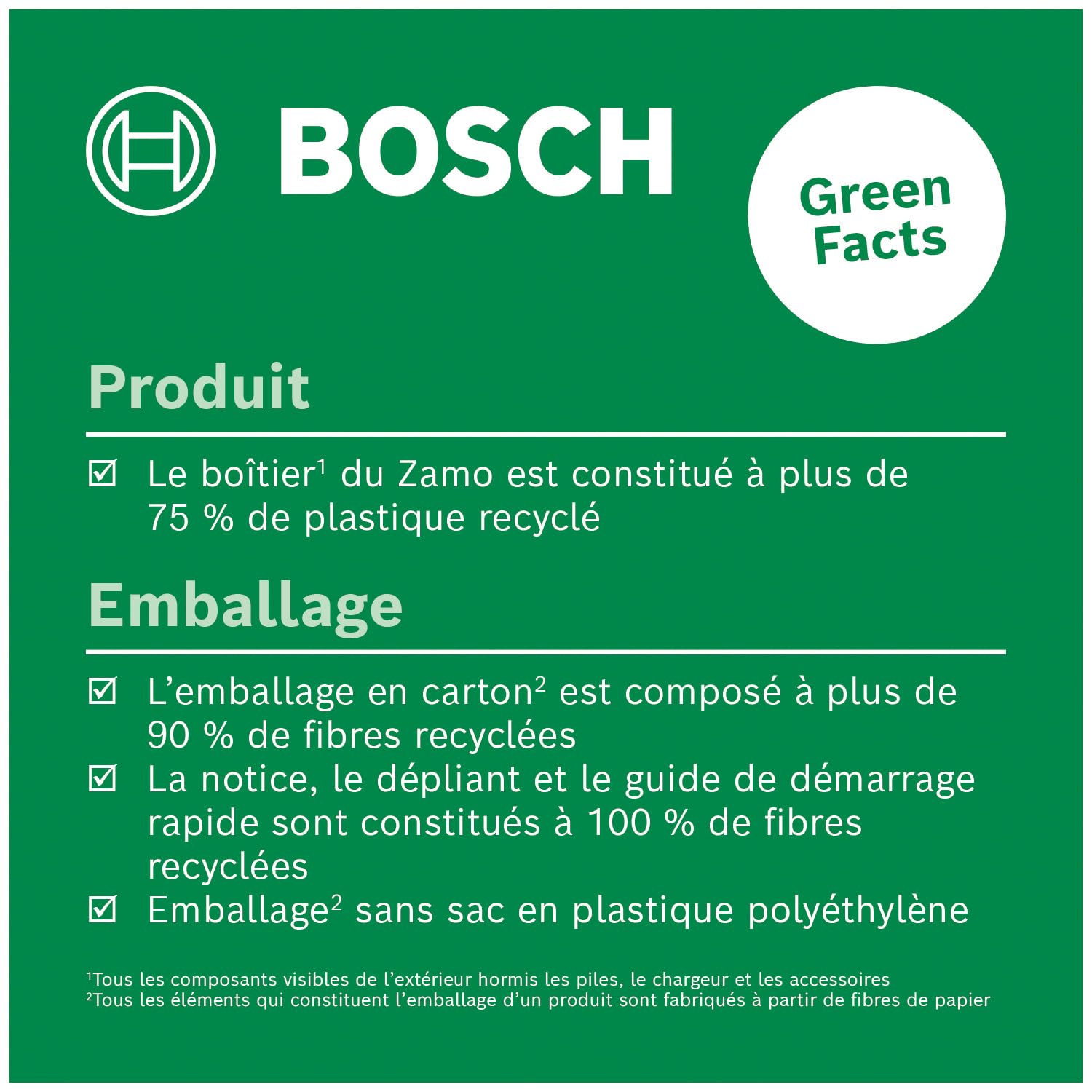 Bosch télémètre laser Zamo 4ème génération (mesures faciles et précises jusqu’à 25 m, piles rechargeables via le port USB-C®, ajout possible d’adaptateurs, dans boîte en carton)