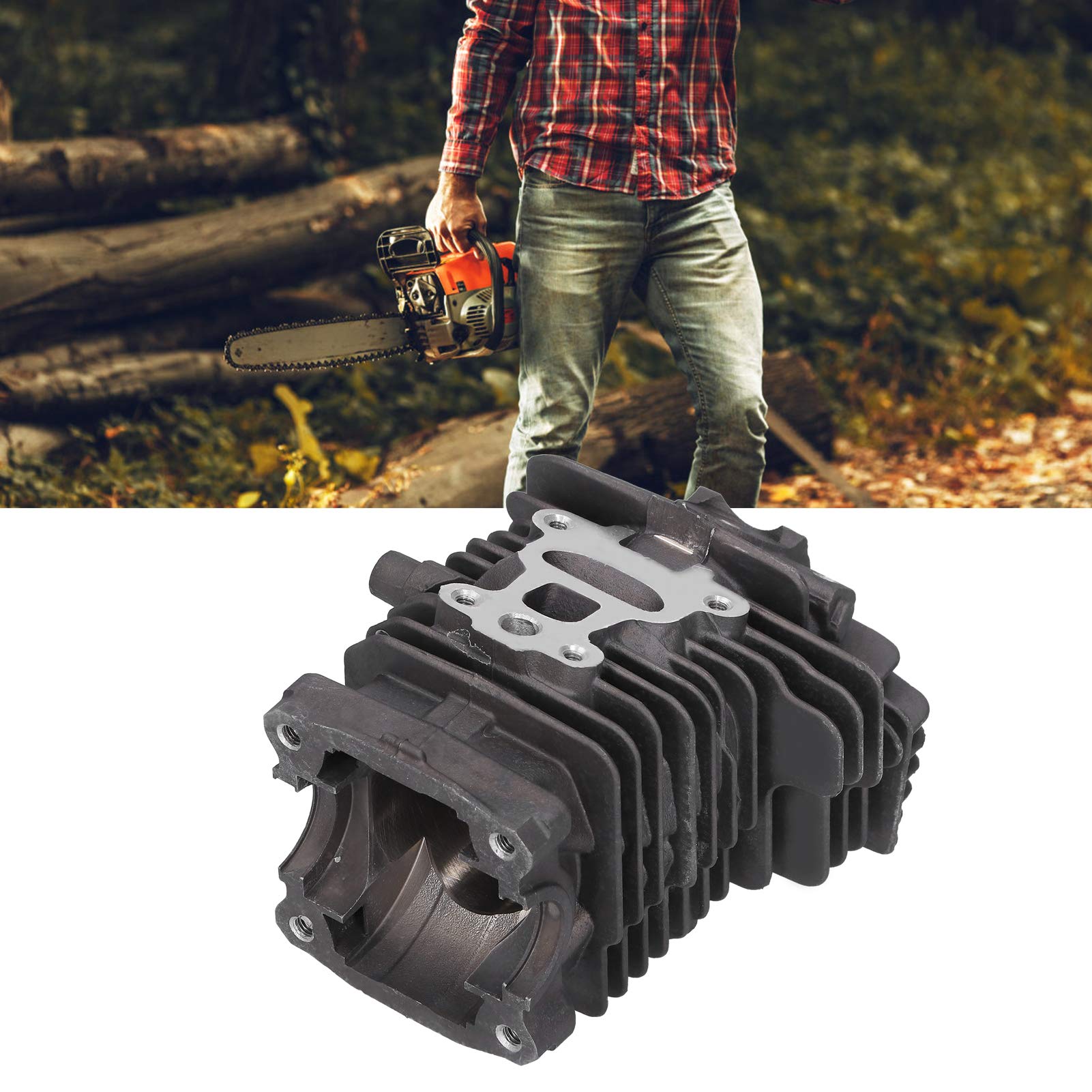 Fdit Herramientas de jardín Resistentes al Desgaste Kit de pistón de Cilindro de 40 mm Apto para Piezas de Repuesto de Motosierra Stihl MS211 MS 211C MS211C