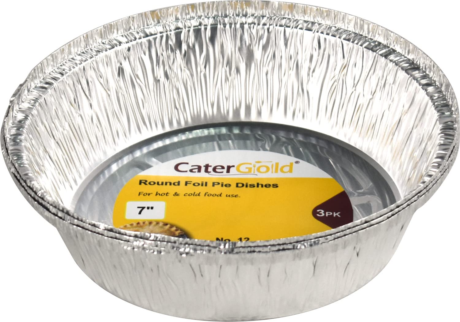 Catergold Foil Serveware and Bakeware Trays (Pie Tray No.12 3pk)
