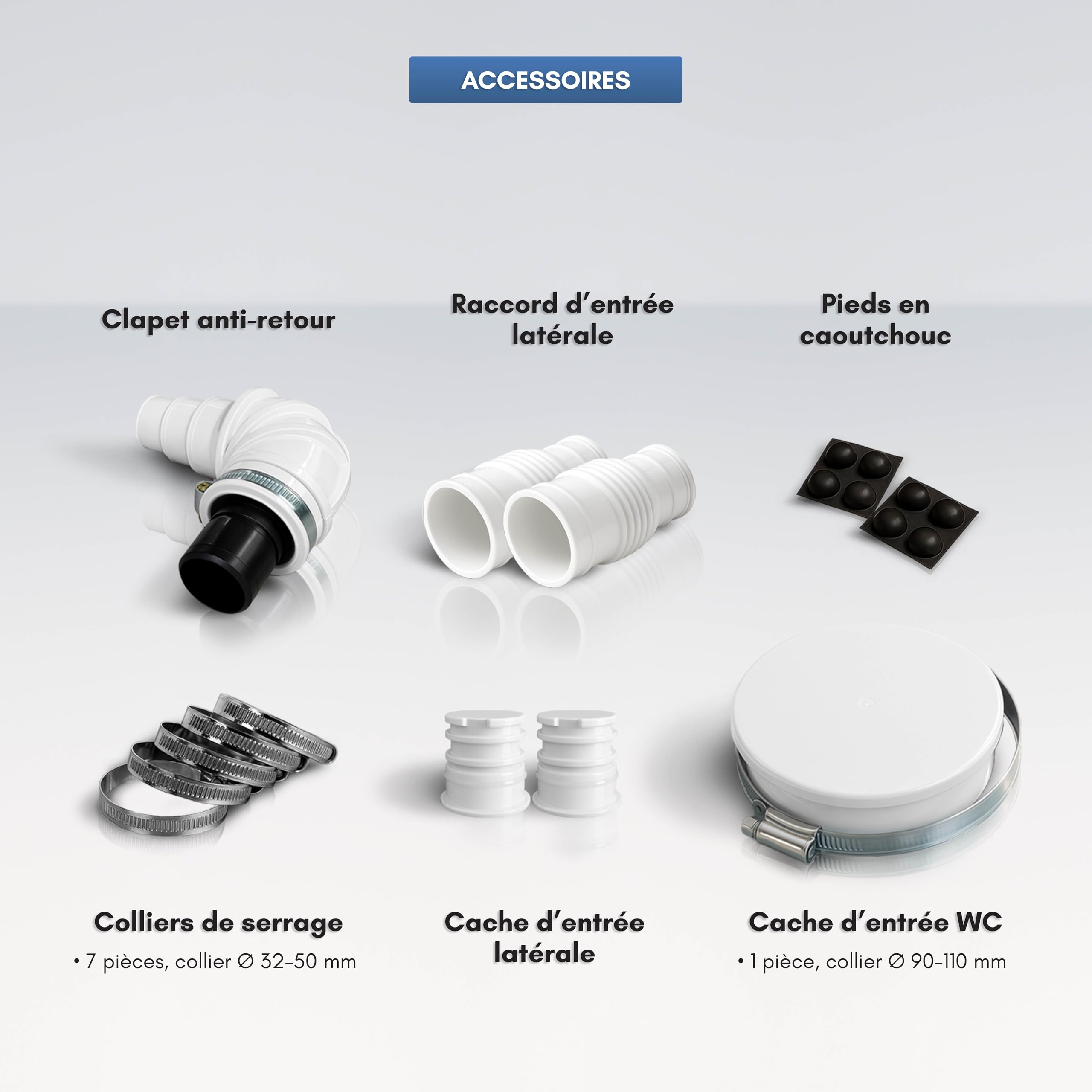 Aquamatix Broyeur Sanitaire 400 W Pompe de Relevage sanitaires 100 L/min Distance de pompage verticale de 8 m avec 3 entrées pour Toilettes, Évier et Baignoire avec filtre à charbon