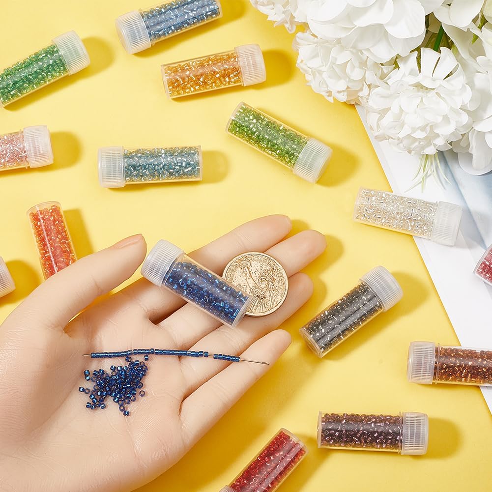 SUNNYCLUE 80G Cylinder Seed Beads 2mm Bulk Glass Seed Beads Pony Small Mini 2mm Glass Spacers for Jewelry Making Findings Earrings Bracelet Necklace DIY Craft - Image 3