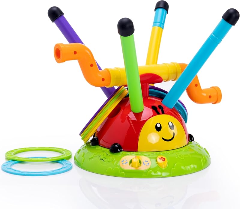 Fat Brain Toys 2 en 1 Musical Jump 'n Toss, juegos activos para interiores y exteriores para niños a partir de 4 años, juguetes divertidos, actividades para niños