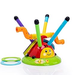 Fat Brain Toys 2-in-1 Musical Jump 'n Toss, Active Indoor/Outdoor Games for Kids Ages 4+, Fun Toys, Kids Activities