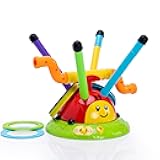 Fat Brain Toys 2-in-1 Musical Jump 'n Toss, Active Indoor/Outdoor Games for Kids Ages 4+, Fun Toys, Kids Activities