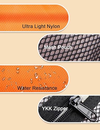 Miniatura 5 de GOX Neceser de primera calidad, estuche para kit Dopp para viajes, organizador de cosméticos multifunción (grisnaranja)