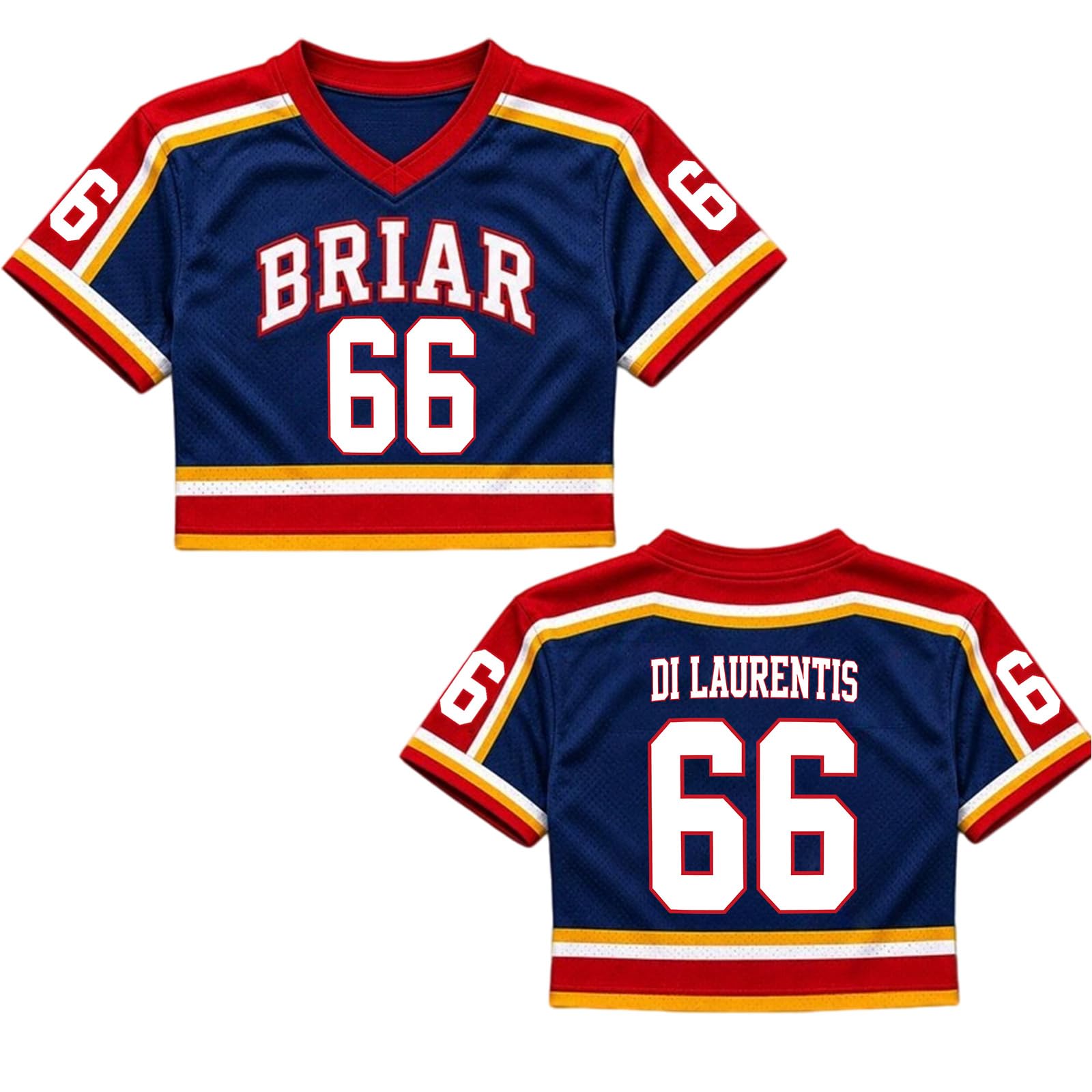 Off Campus Hockey Jersey Women Graham 44 & Logan 22 & Tucker 46 & Dean 66 Briar U Hockey Shirts Short Sleeve Briar University Shirts Sports Y2K Crop Tops Off Campus Merch for Fans