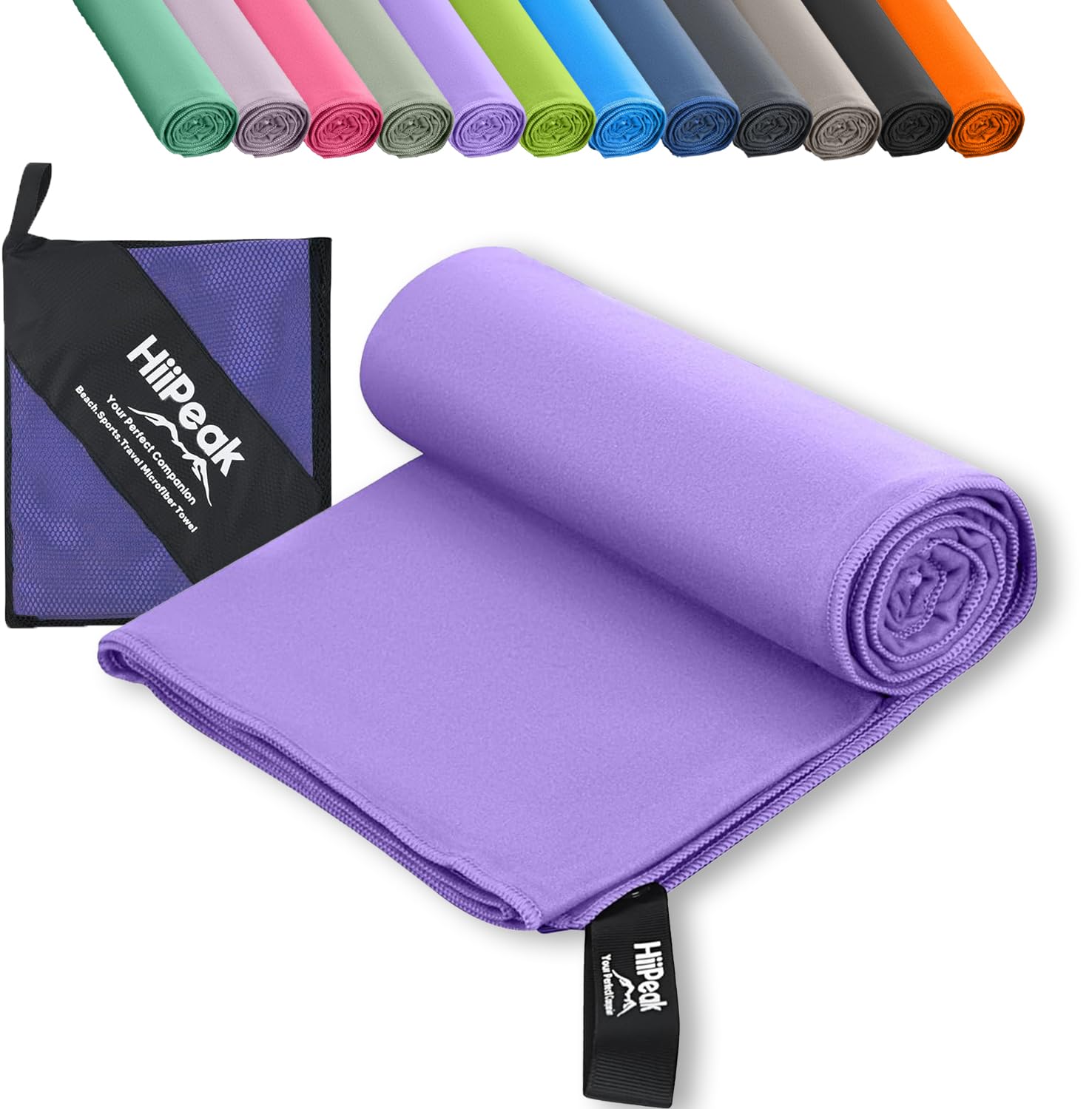 HiiPeak Mikrofaser Handtuch Kompakt und Leicht Microfaser Handtücher Fitness Schnelltrocknend microfaser Badetuch Saugfähiges Sporthandtuch Schwimm und Gym Handtuch