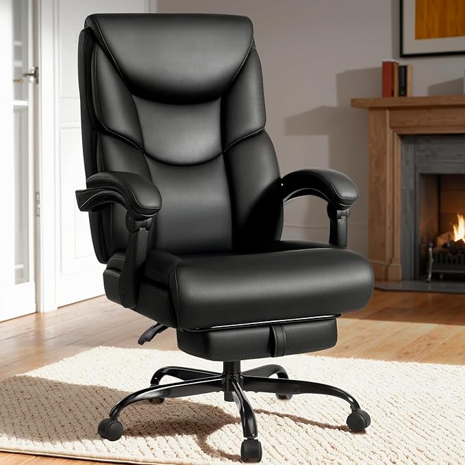 Silla de Oficina Ergonómica con Reposapiés y Respaldo Reclin miniatura 2