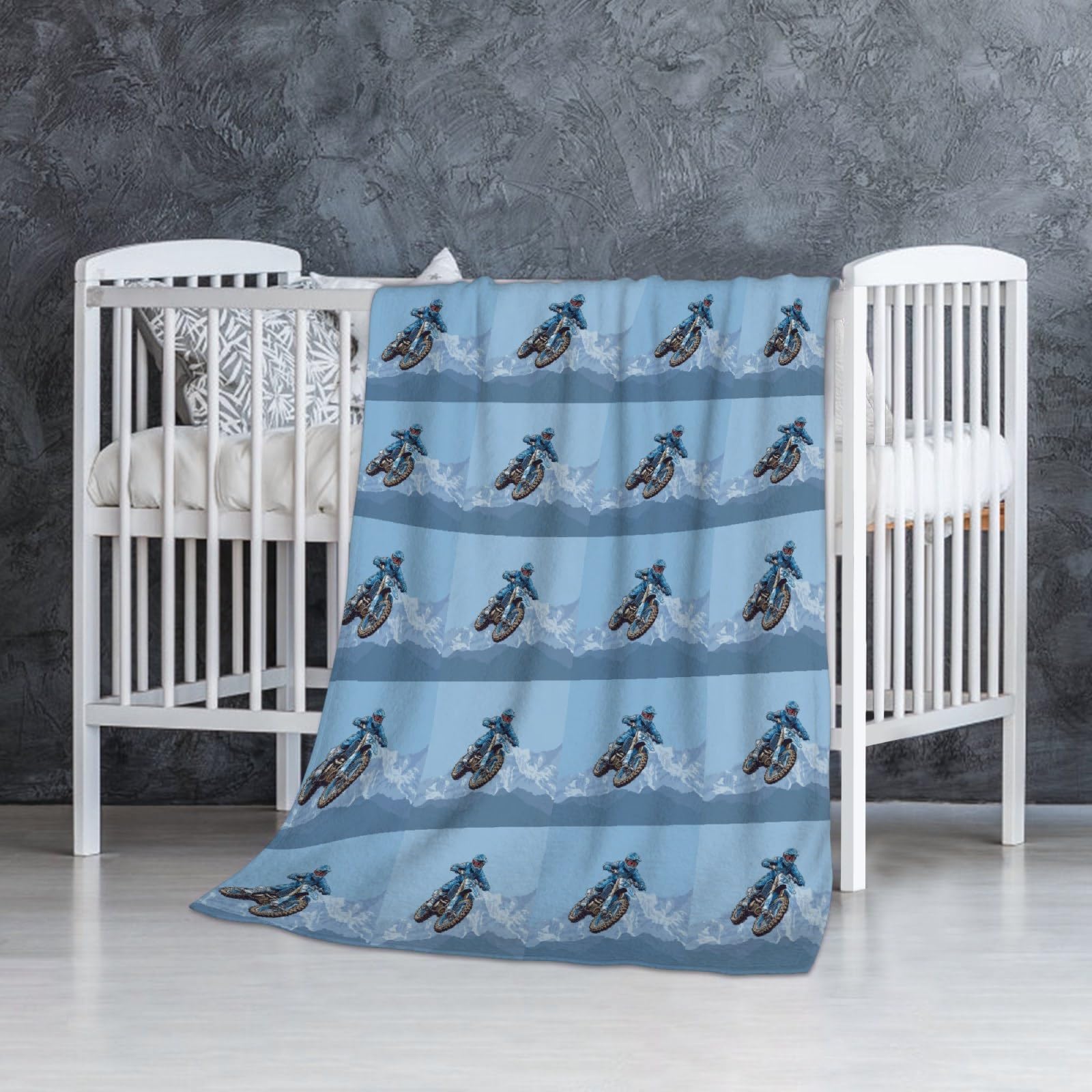 Dirt Bike Blanket Gift for Boys Kids Motorcycle Blanket Stuff