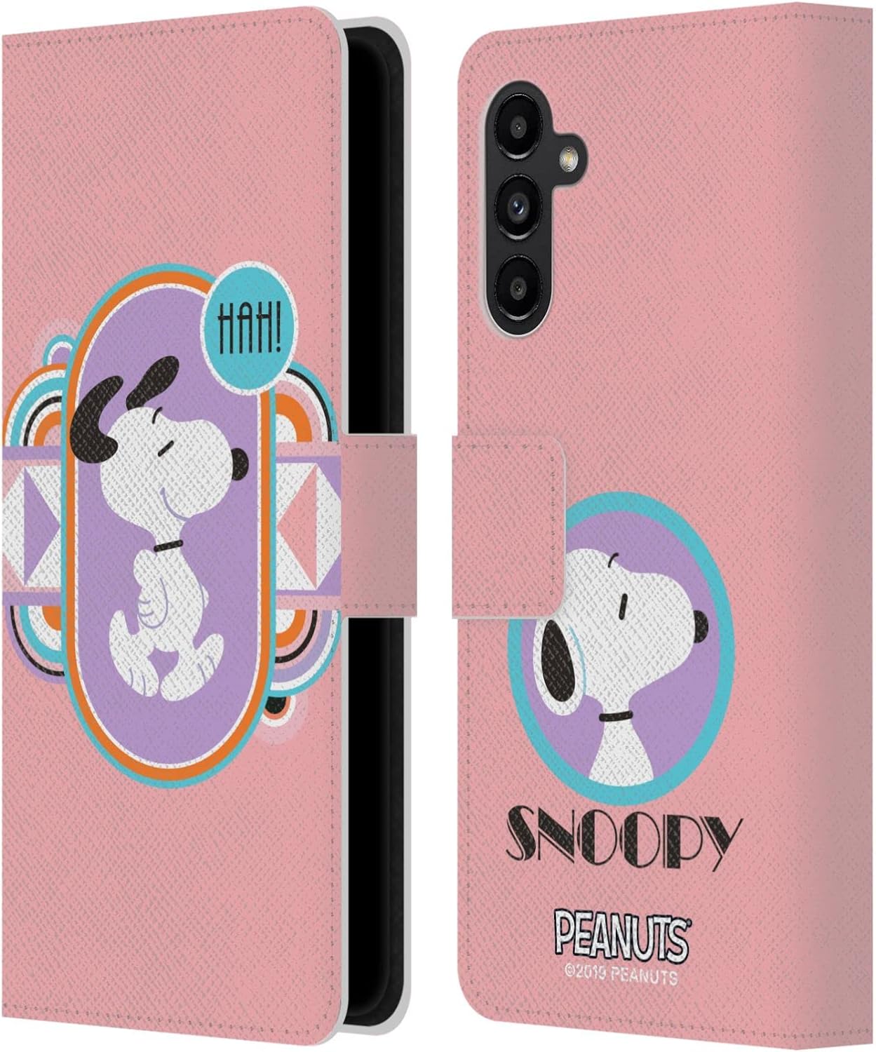 Head Case Designs Officially Licensed Peanuts Pastels Snoopy Deco Dreams Leather Wallet Case Compatible with Samsung Galaxy A13 5G (2021)