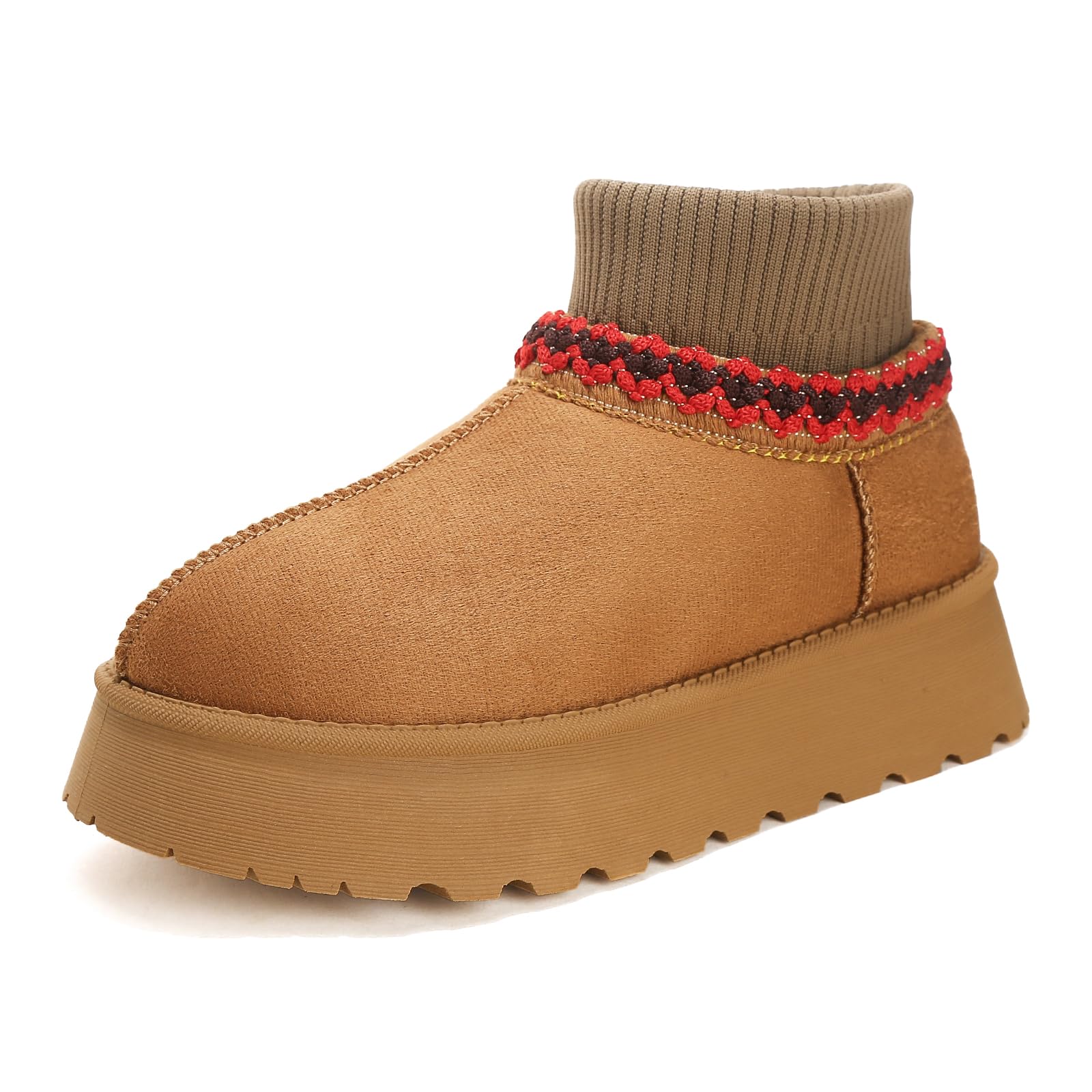 Ugg Dameslaarzen van omgekeerd schapenleer en suède voor herfst winter Black Dames