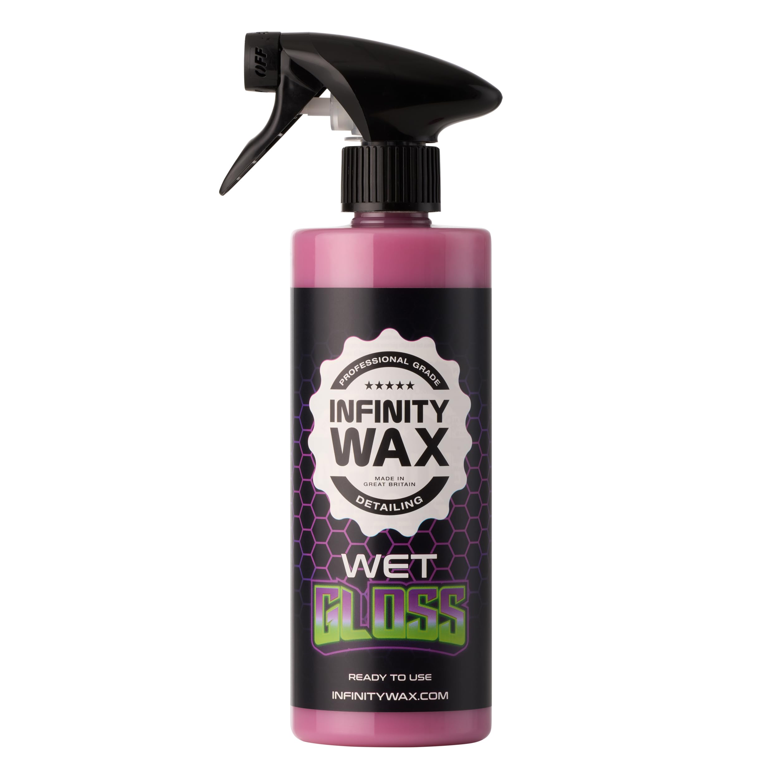 Infinity Wax Wet Gloss sealant 500ml – Instant Shine Polymer Spray & Rinse Aid Deep Gloss Finish, Hydrophobic Protection and Easy Application for All Vehicle Surfaces
