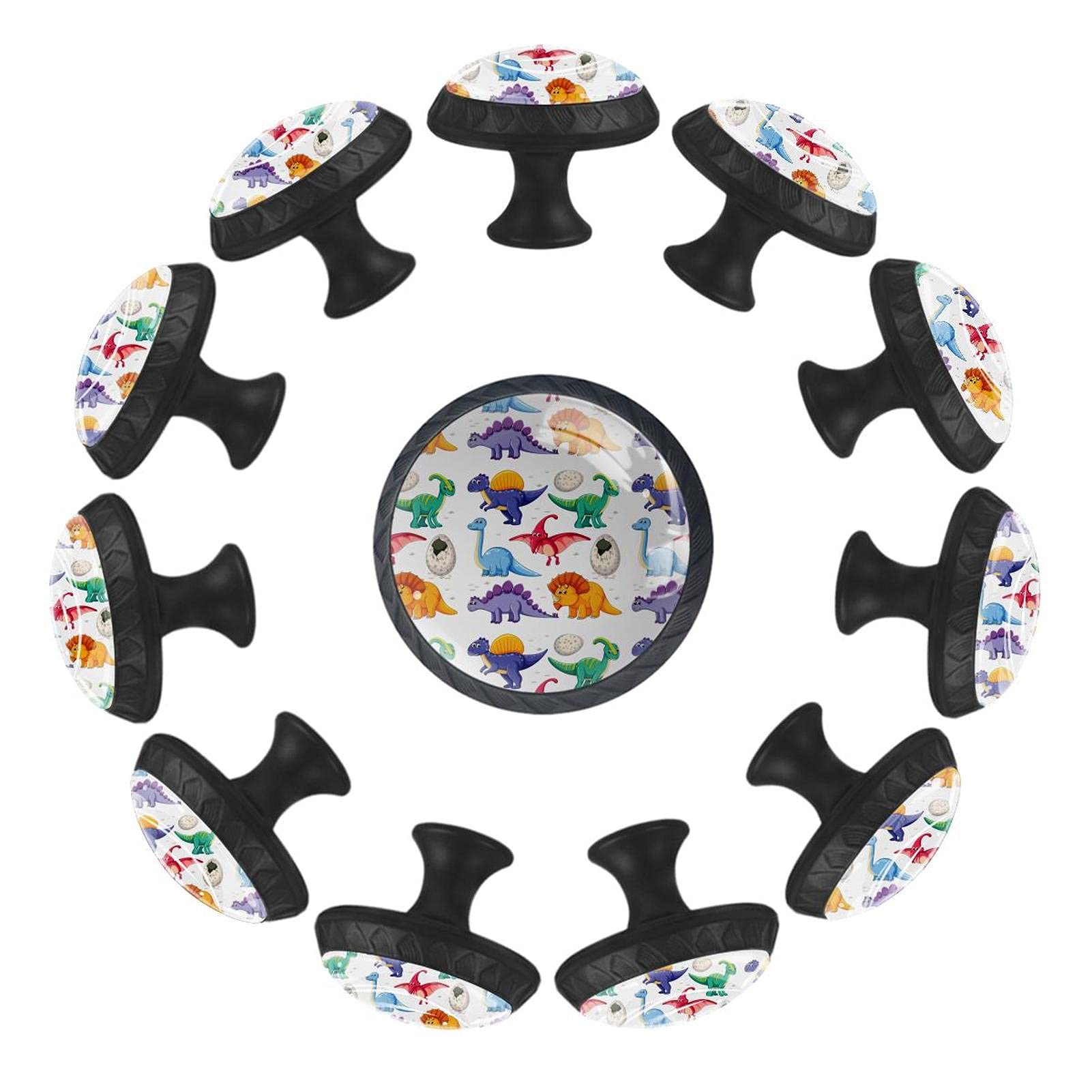 Boutons de tiroir dinosaure 35mm lot de 12 poignées sans couture pour commode enfant