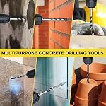 12-PCS Masonry Drill Bit Set & Concrete Drill Bit Set, 1/8 to 1/2 inch Professional Carbide Drill Bits Tip for Glass, Tile, Brick, Cement Concrete Plastic Wood etc. Masonry Drill Bits Set by DYRECELVE