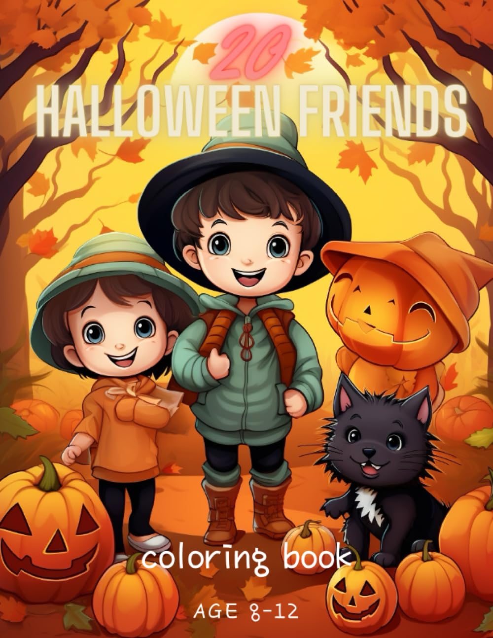 20 Halloween friends coloring book