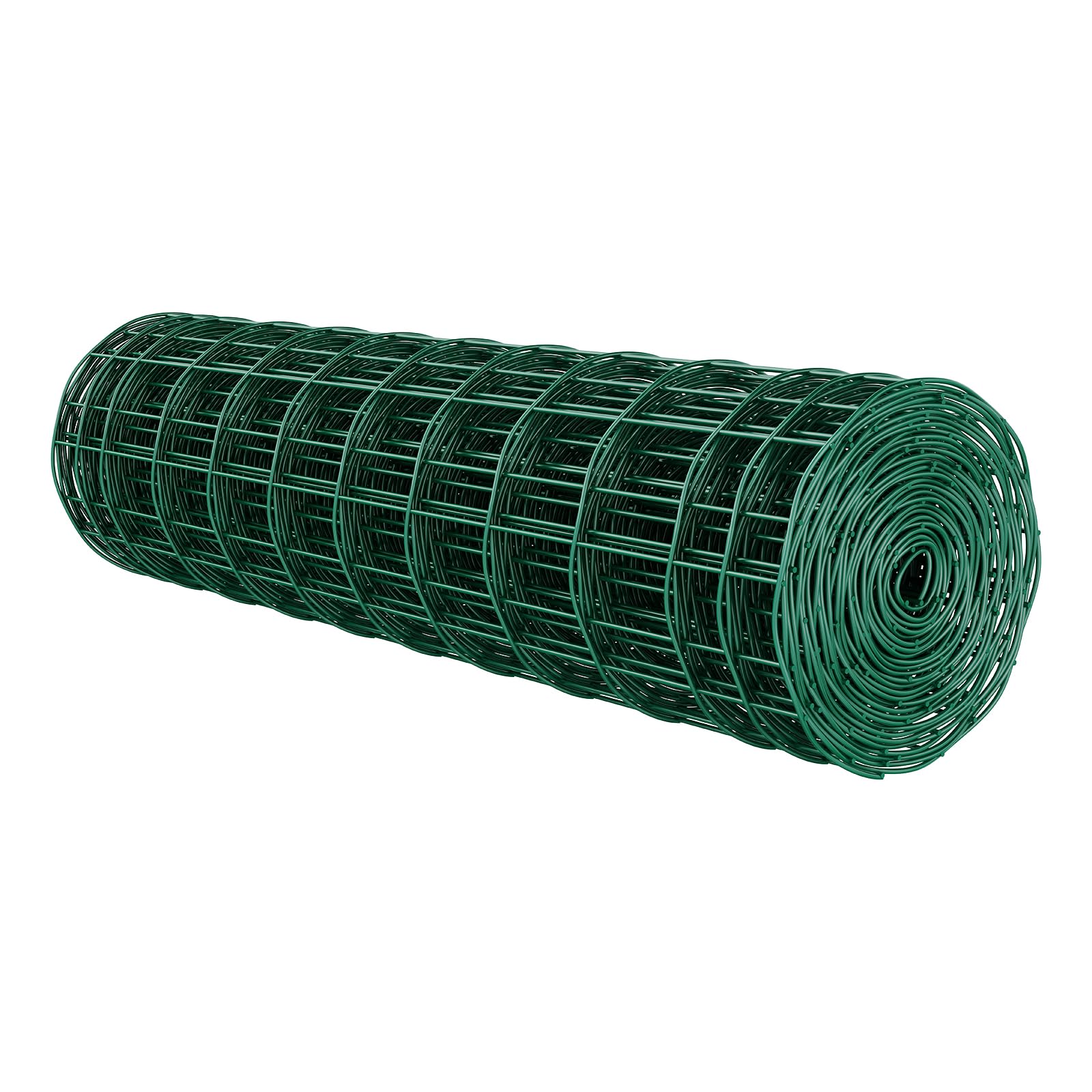 VEVOR Grillage Métallique Vert Maille 10 x 10 cm Rouleau Grillage Clôture à Mouton Soudé 1 x 20 m Fil en Fer Galvanisé Revêtement Vinyle PVC Diamètre Fil 2,1 mm pour Jardin Enclos Cage Animaux Ranchs