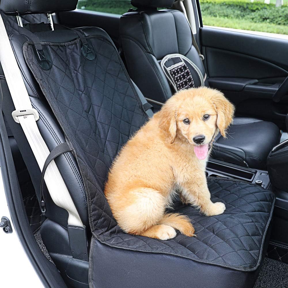Pet Fmissing Dog Car Seat Covers Front Seats Only for Cars 100% Waterproof Nonslip Rubber Backing with Anchors, Quilted, Padded, Durable…