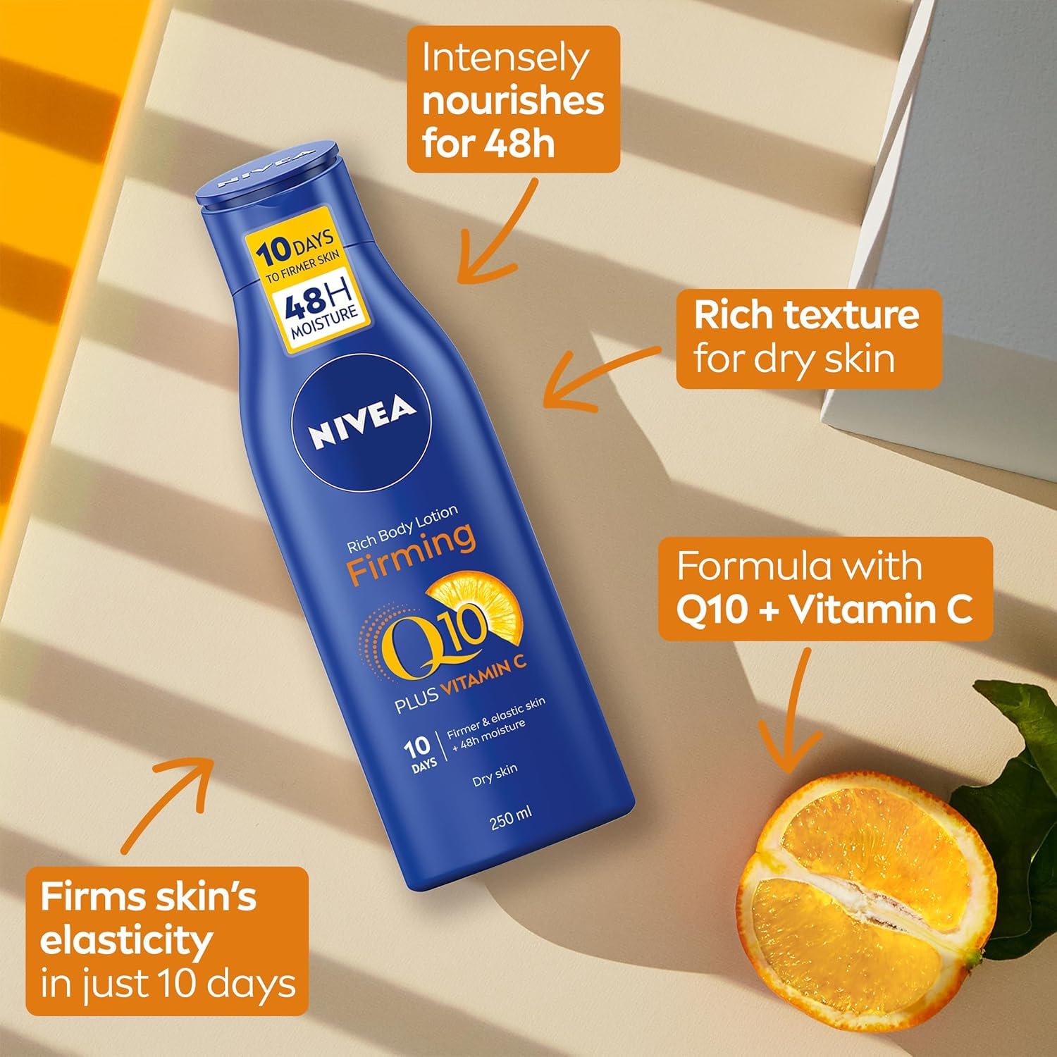 Nivea Q10 Rich Firming Body Lotion - 6 x 250 ml