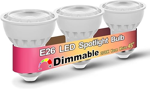 PAR16 - Bombillas LED regulables de 6 W (equivalente a 60 vatios), bombillas Curio para gabinete, bombilla empotrable E26 de base media, cuello disponible en Yaxa Guatemala