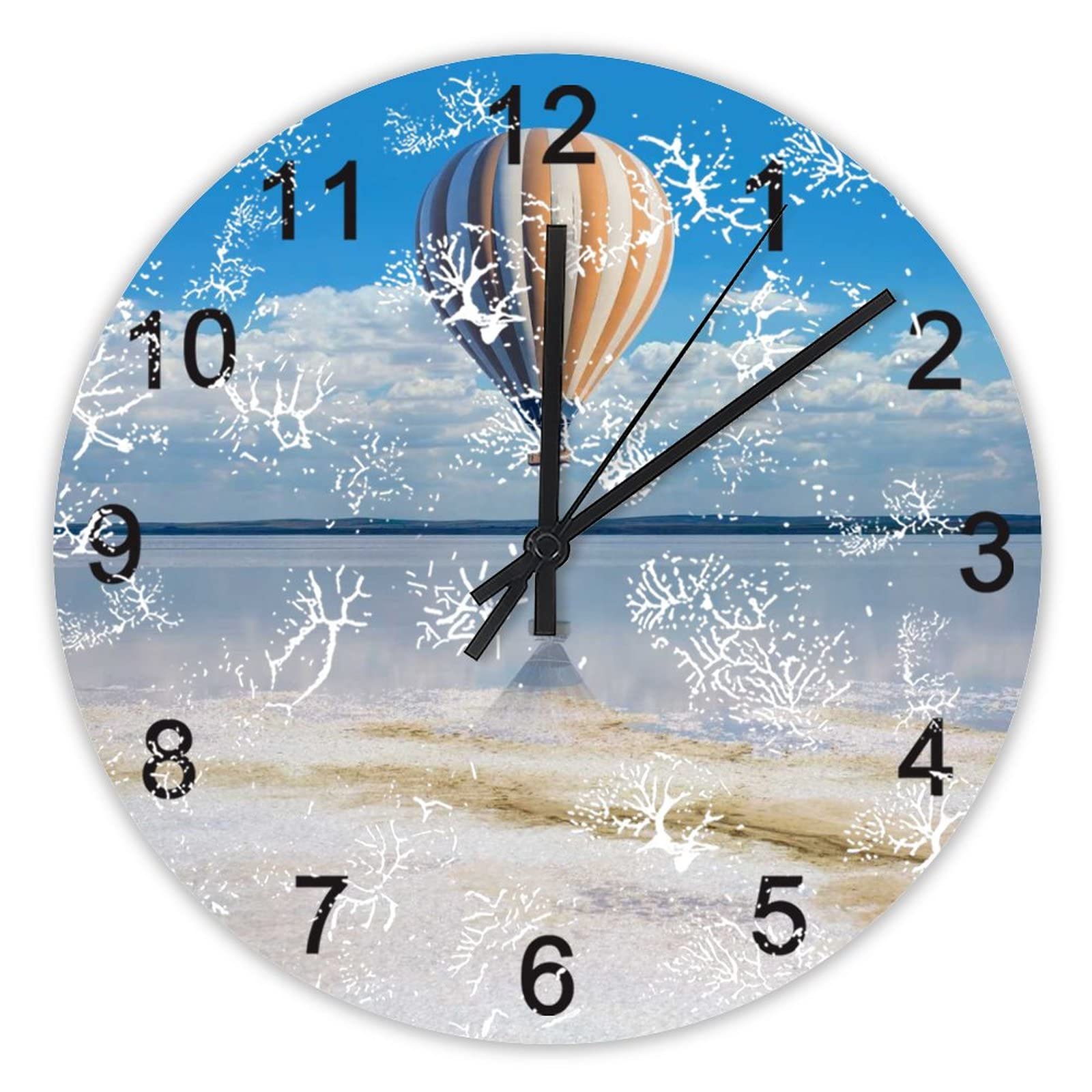 Horloge murale plage ocean fonctionnant a piles pour la maison