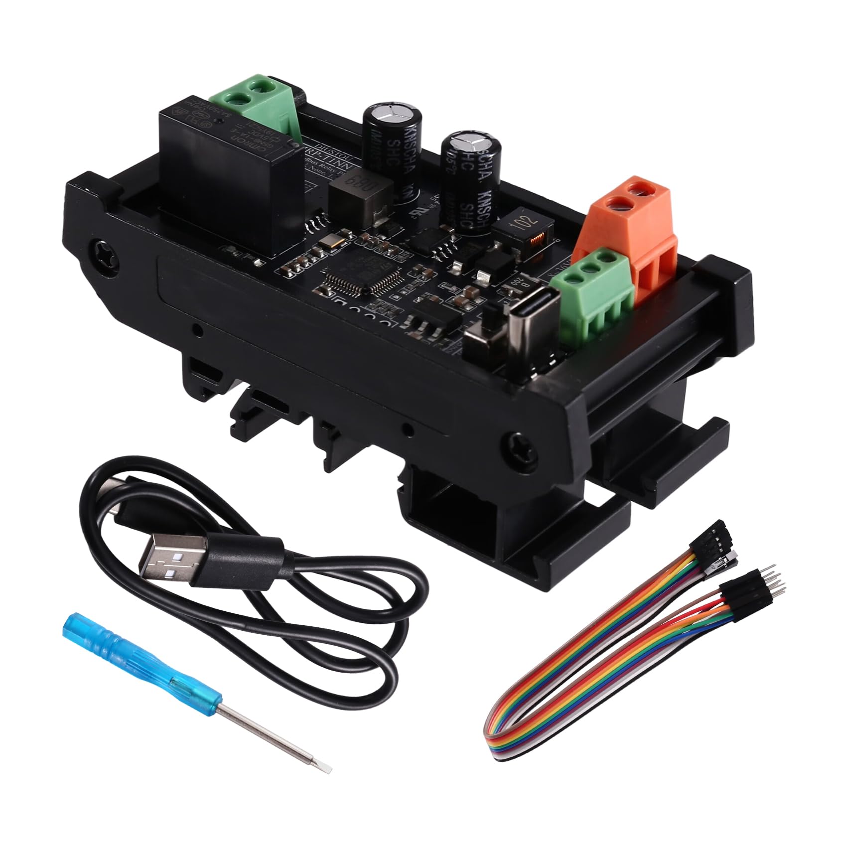 Aundhegrtt As Shown Industrial Usb Relay Module Base Version Modbus Rtu Protocol, Usb/Ttl Interface Control,Plc Relay Board For Automation