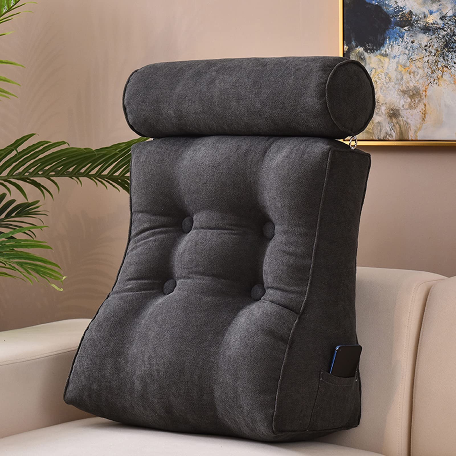 SBZIOJHDR backrest cushion, Reading Pillows,Lumbar Support Cushion,Rest Backrest Pillow,Great As for Books Or Gaming