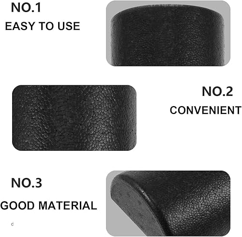 Miniatura 7 de Rodillo de yoga de espuma de alta densidad, rodillo de fitness y ejercicio negro para músculos, espalda, hombro, cuello, piernas, masaje, equipo de