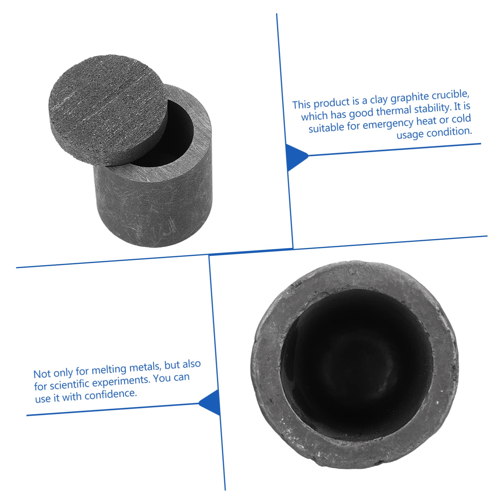 ARTIBETTER 1Pc High Temperature Graphite Crucible Small Melting Tool for Refining and Smelting Durable Accessory for for Home Use